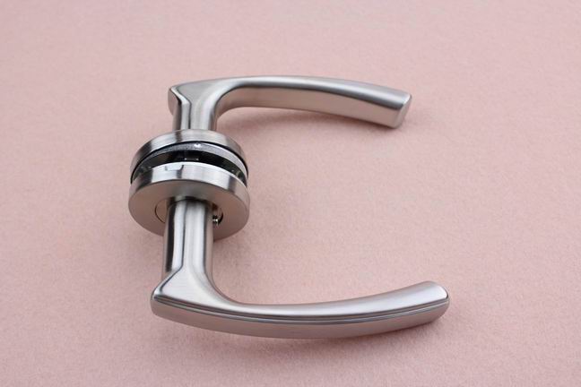 Hollow Tube Stainless Steel Lever Door Handles on roset