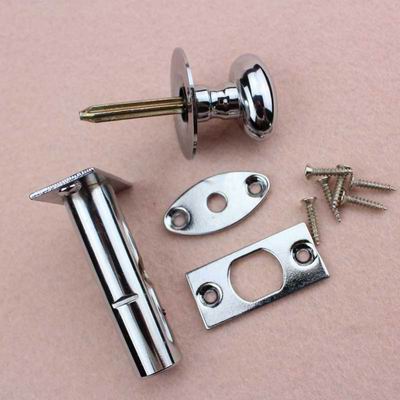 Chrome finish Brass bolt Door Lock with Knob key