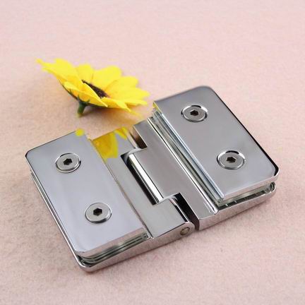 Concealed axle 180 degree glass to glass shower door hinge